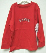 NCAA Georgia Bulldogs DAWGS Logo Red T-Shirt Long Sleeve Two Feet Ahead - £17.37 GBP