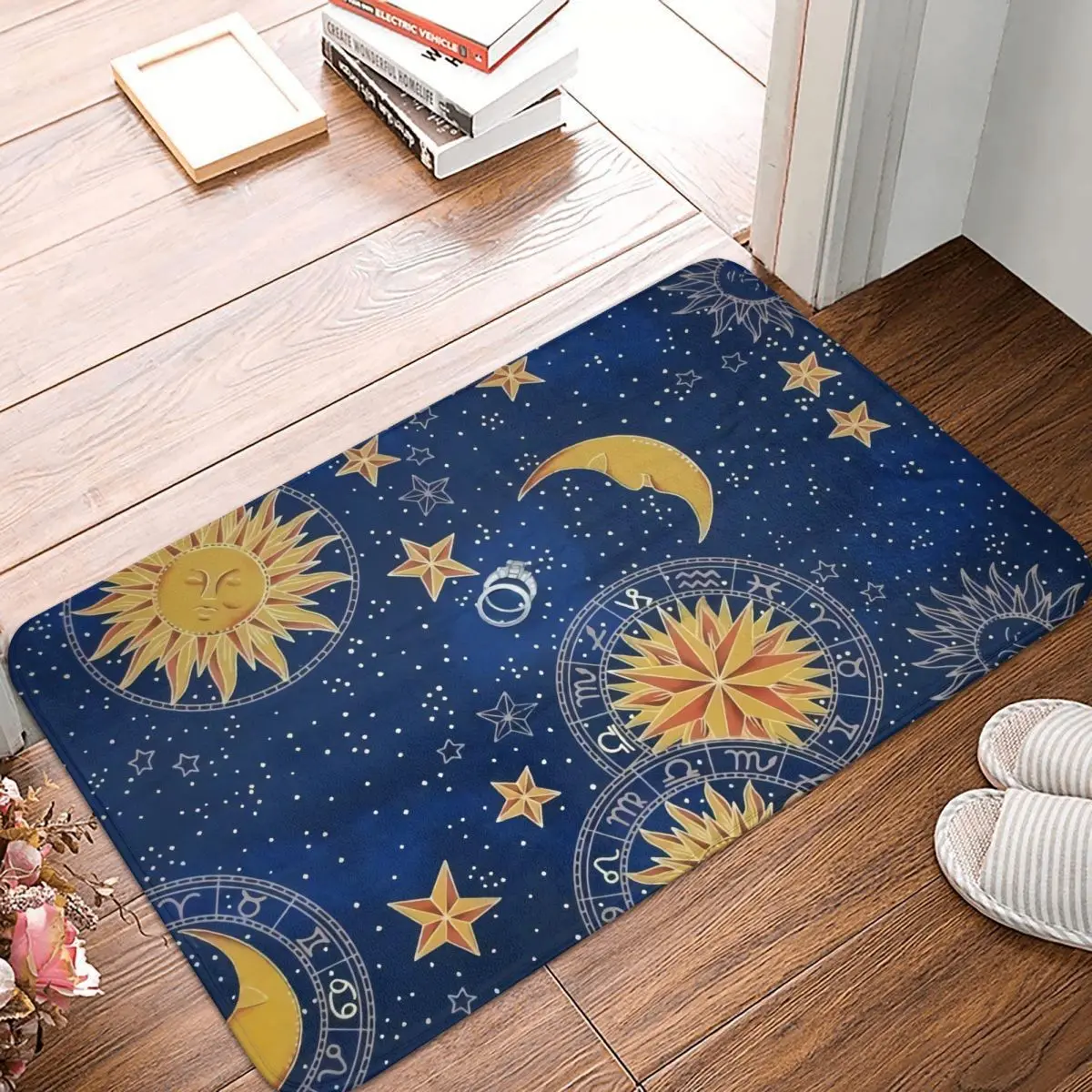 Bath Mat Celestial Sun Moon And Stars Rug Home Doormat Living Room Carpet Outdoo - $15.99