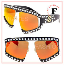 GUCCI AUTHENTIC Hollywood Forever 0234 Black Orange Pearl Sunglasses GG0234S 002 - £496.72 GBP