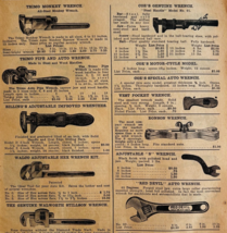 1917 Wrench Tools Advertisement Chas Miller Trimo Red Devil Walco Billin... - $40.93 CAD