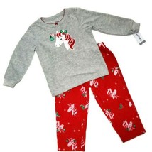 Carter's Christmas Unicorn Pajamas 2-Piece Fleece PJs Toddler Girl 2T Prop NWT   - $12.82