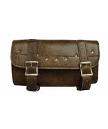 Vance Leather Distressed Brown 2 Strap Studded Tool Bag with Quick Releases - $59.88 CAD