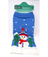 HOLIDAY LIVING 6001559 SNOWMAN DOG SWEATER SIZE L BLUE - NEW! - $20.48 CAD