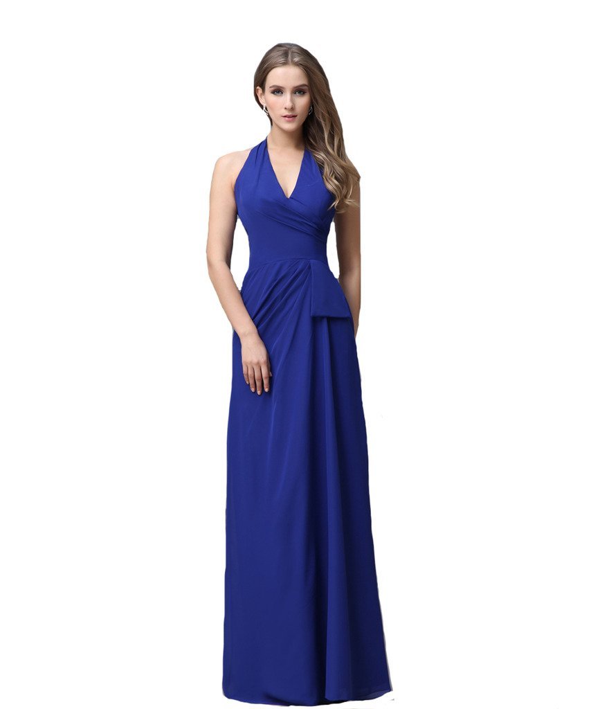 Kivary Women's V Neck Elegant Evening Dresses Royal Blue US 12