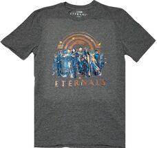 Marvel Studios Eternals T-Shirt Small Charcoal Gray Heather Graphic Tee ... - $15.14