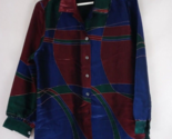 Vintage Allison Daley Colorful Smooth &amp; Silky Feeling Button Up Blouse S... - $19.39