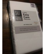 SALT (2) King Easy Care Pillowcases 300 Thread Count white - $5.89