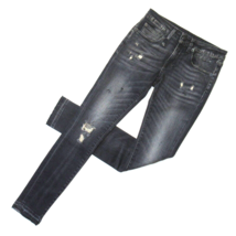 NWT R13 Kate Skinny in Strummer Black Distressed Release Hem Crop Jeans 25 $395 - £85.34 GBP