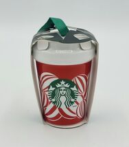 Starbucks Mini Cup Christmas Holiday Ceramic Ornament Pepermint New 2024... - $42.29 CAD