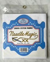 Needle Magic Cross Stitch Fabric - White Aida 14 Count 100% Cotton 12&quot; x... - £3.74 GBP