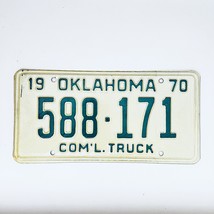 1970 United States Oklahoma Commercial Truck License Plate 588-171 - $12.28 CAD