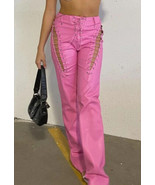 Lace Up Winter Pink Barbie Lambskin Leather Casual Stylish Women Formal ... - $199.13 CAD+