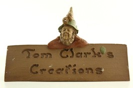 Tom Clark Creations Gnome Display Sign Cast Pecan Resin Sculpture 8&quot; Wide - £13.22 GBP