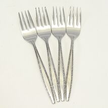 International Fascination Decorator Salad Forks 6 3/8" Stainless Lot of 4 - $19.59