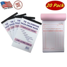 20Pack All Purpose Sales Book Order Receipt Invoice Carbonless Copy 4.25... - £20.39 GBP