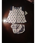 Okie Dokie Baby 3 Months 2 Piece Stars And Stripe Set - $13.86
