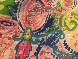 NWT G LIFESTYLE Petra Paisley Peri Double Ruffle Long Sleeve Mock Shirt S M & L image 3