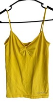 Guess Girls Sweetheart Runched  Stretchy Spaghetti Strap Cami Top Yellow S - $5.56