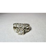 Vintage Antique 14K White Gold Ladies Diamond Wedding Engagement Ring Se... - £590.98 GBP