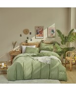 Sage Green Velvet Comforter Sets Full Light Green Fluffy Bedding Solid C... - £106.32 GBP