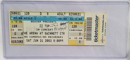 ZZ TOP / TED NUGENT - ORIGINAL 2003 UNUSED WHOLE FULL CONCERT TICKET - $278.42 MXN