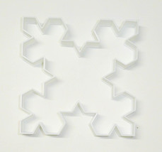 6x Snowflake Outline Fondant Cutter Cupcake Topper 1.75 IN USA FD2202 - £5.58 GBP