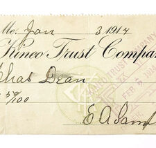 1914 Kineo Trust Company Bank Check E.A. Sampson Dover Maine Signed 5070... - $11.99 1914 Kineo Trust Company Bank Check E.A. Sampson Dover Maine Signed 5070... - $11.99