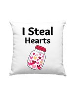 I Steal Hearts Pillow, Valentine Pillow, Funny Sayings Pillow - £23.75 GBP