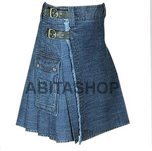 Stonewashed Denim Kilt - $841.23 MXN
