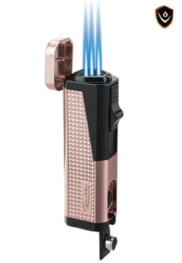 Vector - Urbano Triple Flame Torch w/Punch Rose Gold - VECTOR URBANO COP... - $34.30