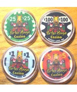 (1) Porter House Casino Chip Sample Set - Moses Lake, Washington- 2004 -... - $29.95