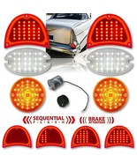 57 Chevy Bel Air Sequential LED Tail / Back Up / Park Light Lenses &amp; Fla... - $207.95