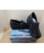 Easy Street Easy Works Navy Floral Leeza Work Slip Resistant Clog NIB Wo... - €30,19 EUR