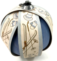 Longaberger 2012 Christmas Holiday Blue &amp; White Winter Sports Splint Ornament - £21.90 GBP