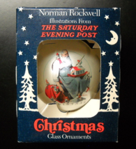 Norman Rockwell Christmas Ornament Elves Helping Sleeping Santa Finish Peace Box - £7.07 GBP