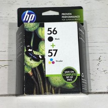 Genuine HP Ink Cartridge 2 Pack 56 + 57  Combo Pack - New Sealed EXP 10-... - £9.56 GBP