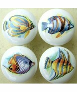 Ceramic Cabinet Knobs w/ Tropical Fish #2 (4) - $317.59 MXN