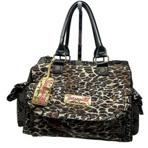 Betseyville Betsey Johnson Weekender Duffel Overnight Travel Bag Leopard Ruffle - £49.33 GBP