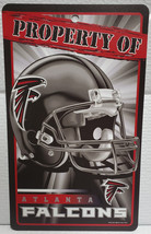 Atlanta Falcons 7.25&quot; by 12&quot; Property of Plastic Sign - NFL - £7.65 GBP