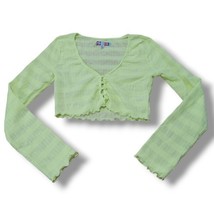 Urban Outfitters Top Size Medium Button Up Blouse Crop Top Long Sleeve S... - $26.93