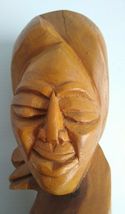 Hand Carved Wood Statue of Woman Female Figure 11" image 3