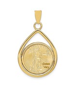 1/10 Oz. American liberty eagle gold coin pendant encased in pear shape ... - $948.55 CAD