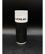 Lexus Tumbler White Ceramic With Black Leather Sleeve 7.5” Tall - £23.34 GBP