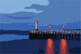 Pepita Needlepoint Canvas: Lighthouse from Distance, 12&quot; x 8&quot; - $86.00+