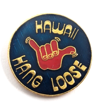 Hawaii Hang Loose Hawaiian Shaka Sign Black Red Gold Tone Enamel Pin Sou... - $9.99