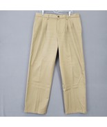 Dockers Mens Pants Size 36 Tan Khaki Preppy Pleats Relaxed Fit Straight ... - £11.99 GBP