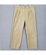 Dockers Mens Pants Size 36 Tan Khaki Preppy Pleats Relaxed Fit Straight ... - $15.30