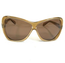Vintage Silhouette Sunglasses Mod 626 Clear Brown Cat Eye Wrap with Brown Lenses - £75.19 GBP