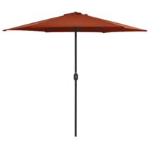 Outdoor Parasol with Aluminum Pole 106.3&quot;x96.9&quot; Terracotta - £78.86 GBP