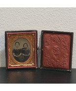 1800s Daguerreotype / Tintype Photo Case Booklet Portrait 2 Young Sisters - $159.51 CAD